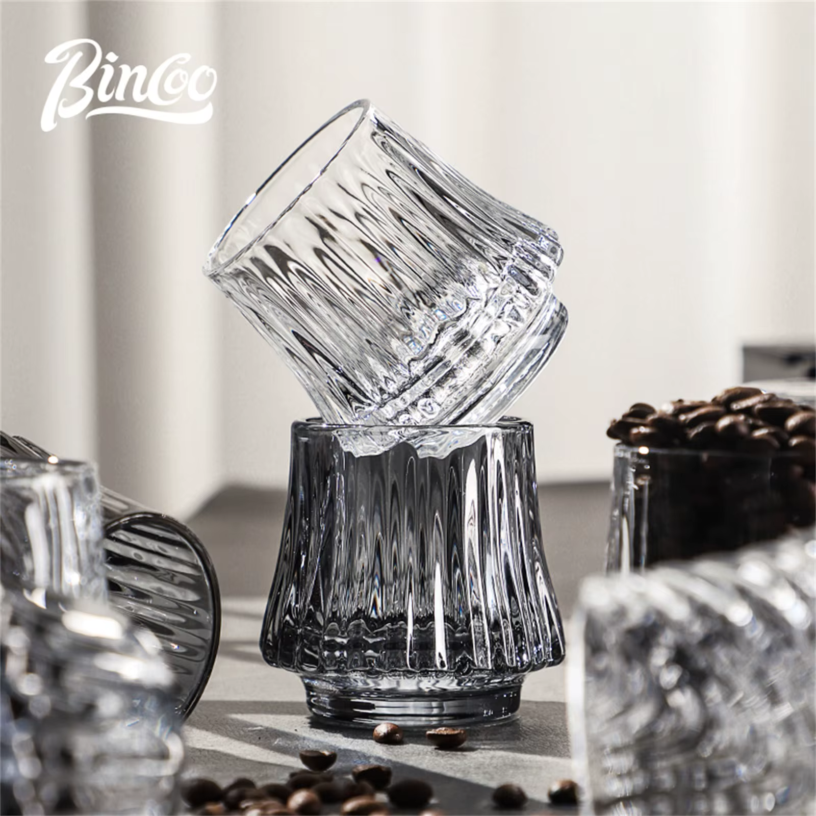 Bincoo tasse à café en verre résistant à la chaleur 160Ml bière lait