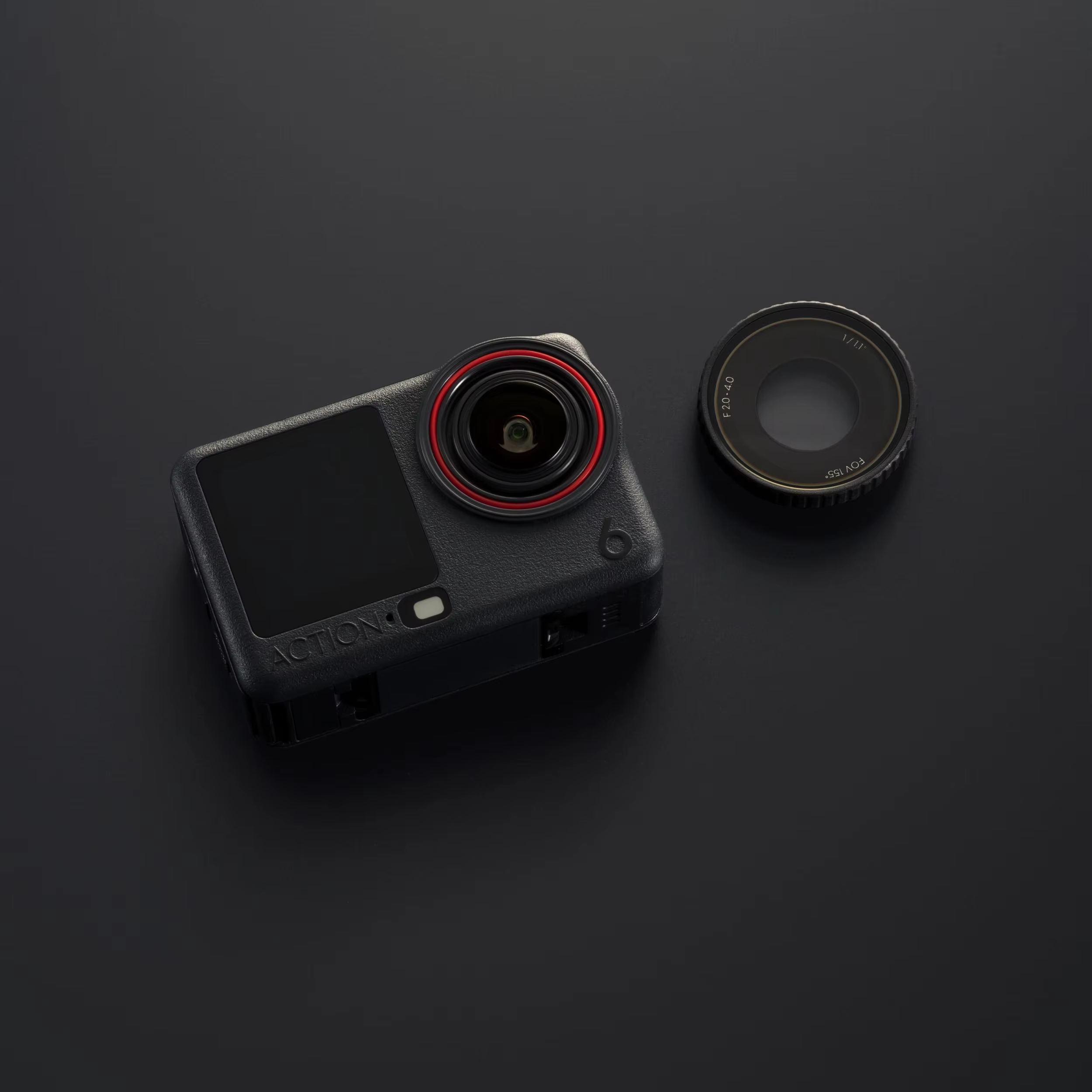Couvercle d'objectif en verre DJI Osmo Action 6 offrant une protection fiable pour la compatibilité de l'objectif Osmo Action 6