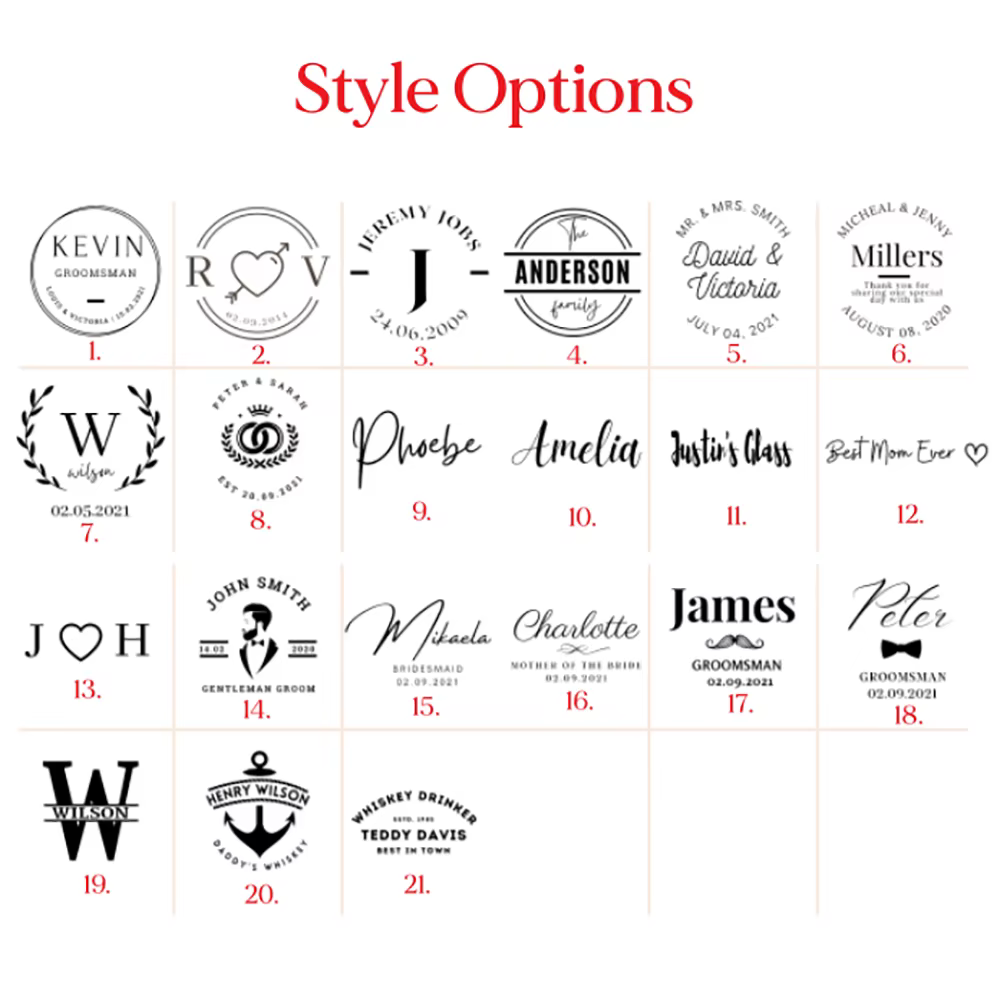 Verre à whisky personnalisé avec logo et texte