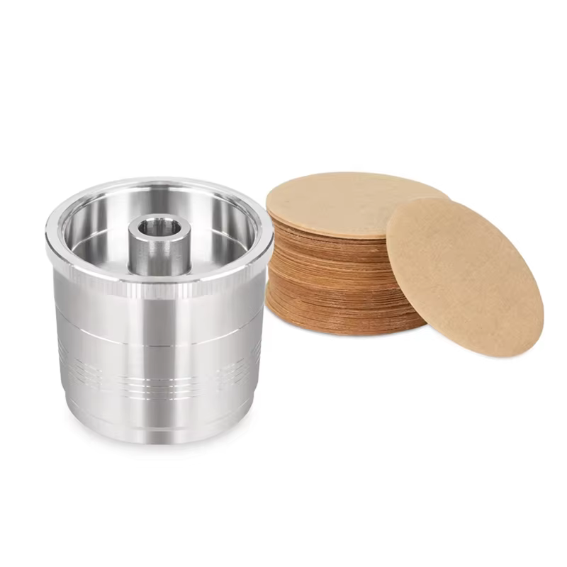 Capsule de café réutilisable en acier inoxydable pour dosette
