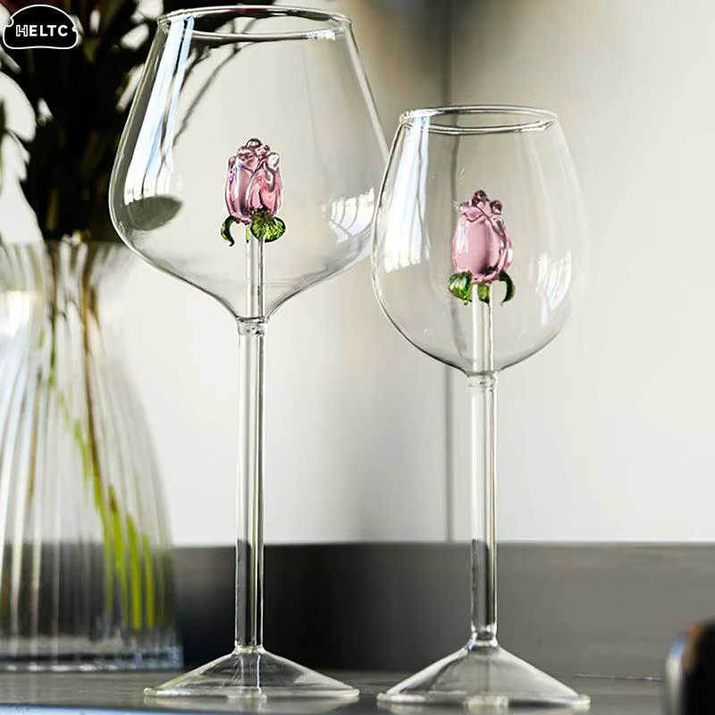Verre à Cocktail Rose Créatif 3D
