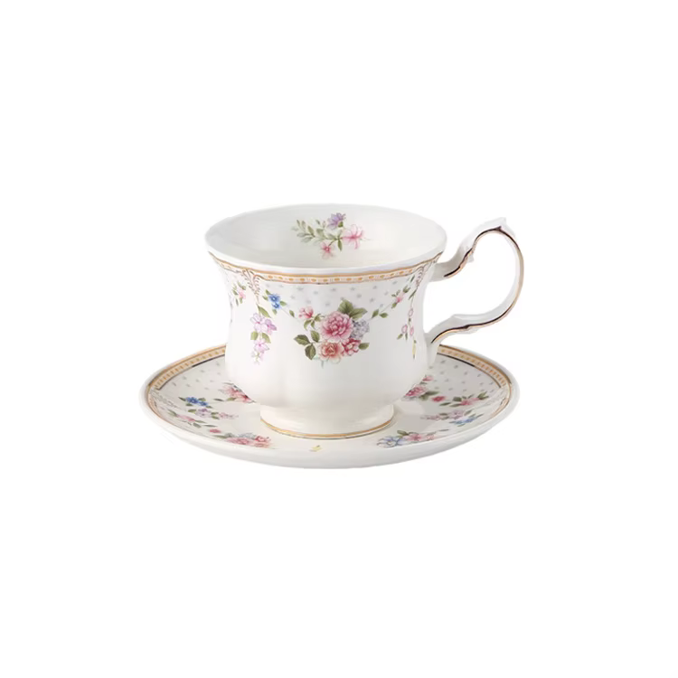 Ensemble tasse à café et soucoupe française