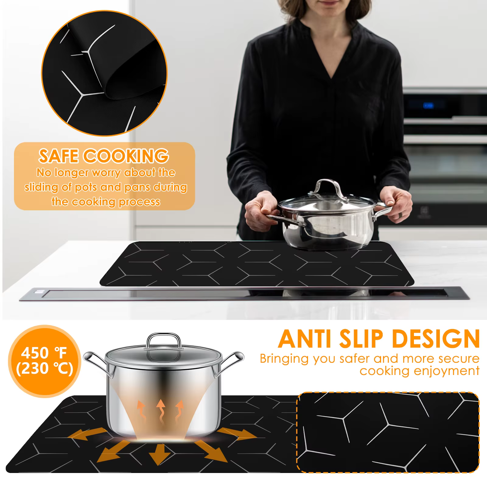 Protecteur de plaque de cuisson à induction en silicone