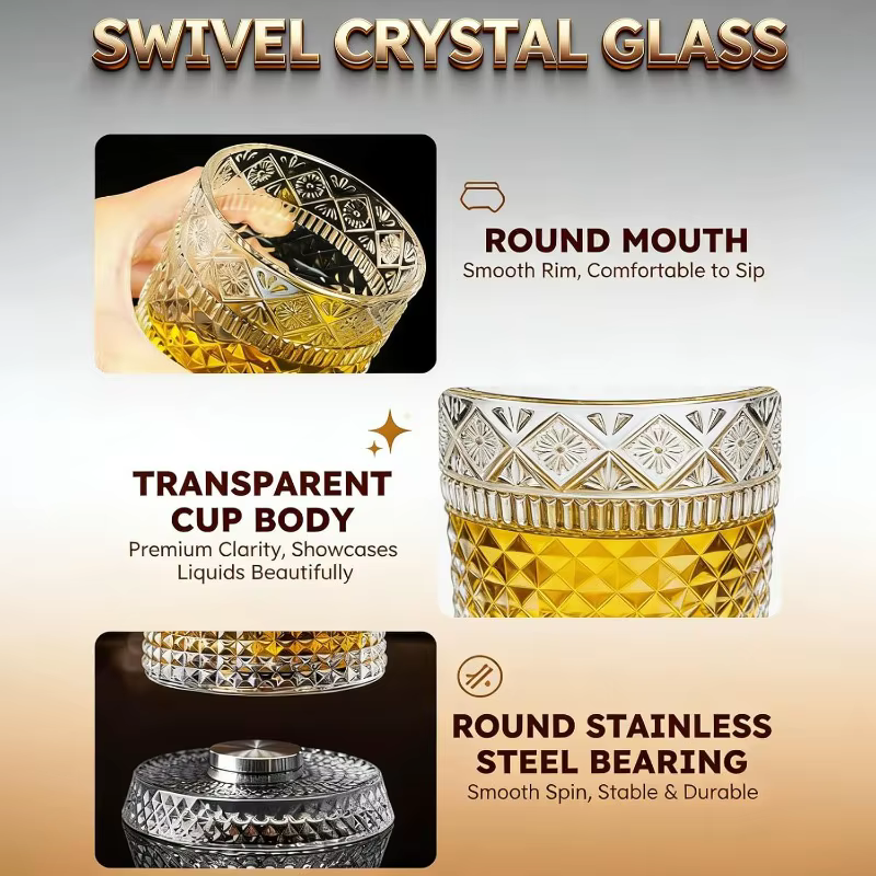 # # Verre à whisky rotatif de 280 ml