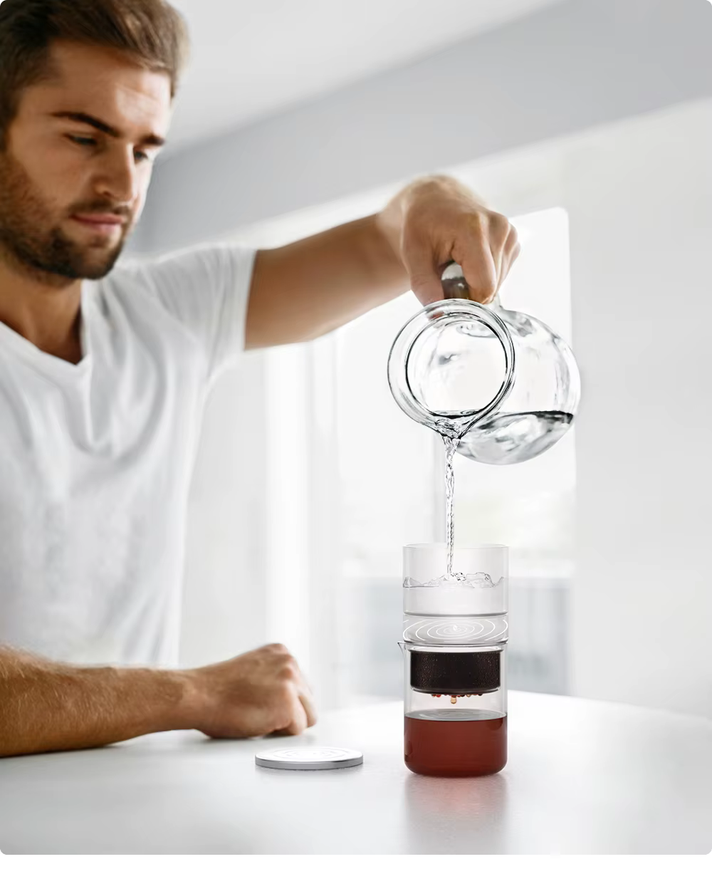 Ensemble de cafetière portable avec filtre goutte à goutte