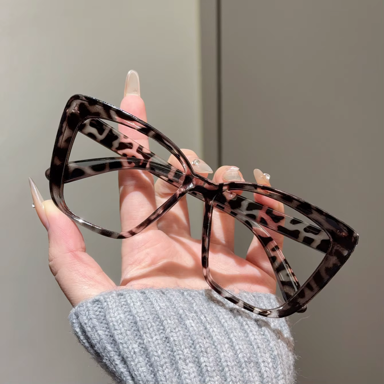 Lunettes transparentes efficaces, unies, à grande monture, surdimensionnées pour un usage quotidien, paramètres professionnels, temps d'écran
