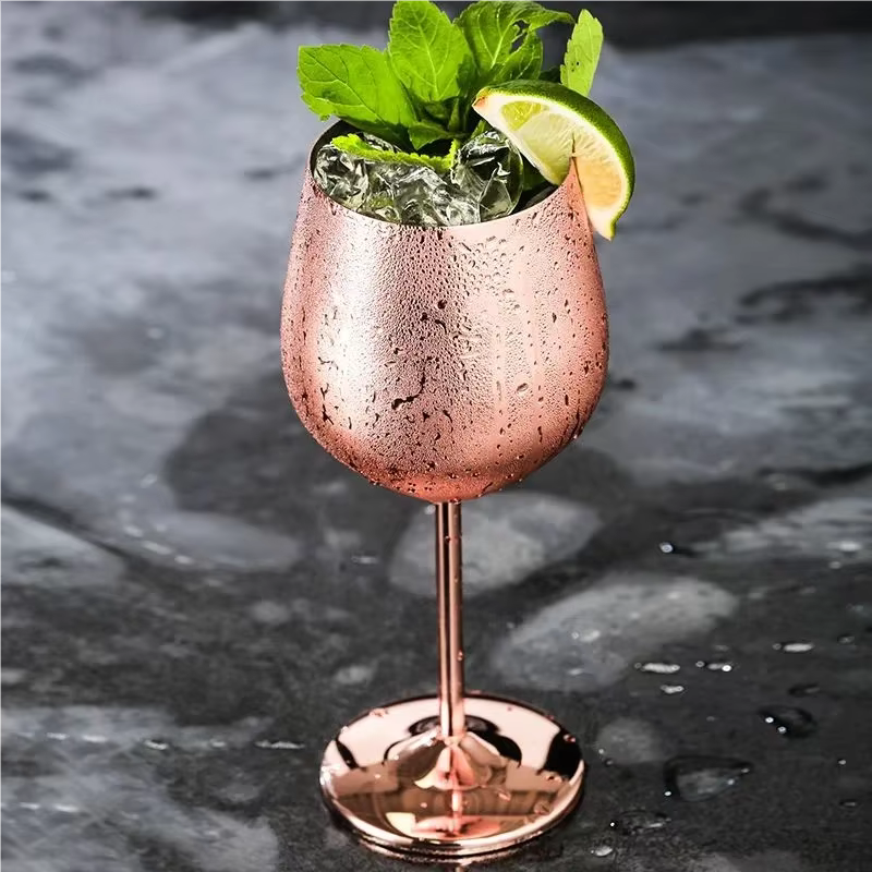 Nouveau Verre à Cocktail en Acier Inoxydable Créatif