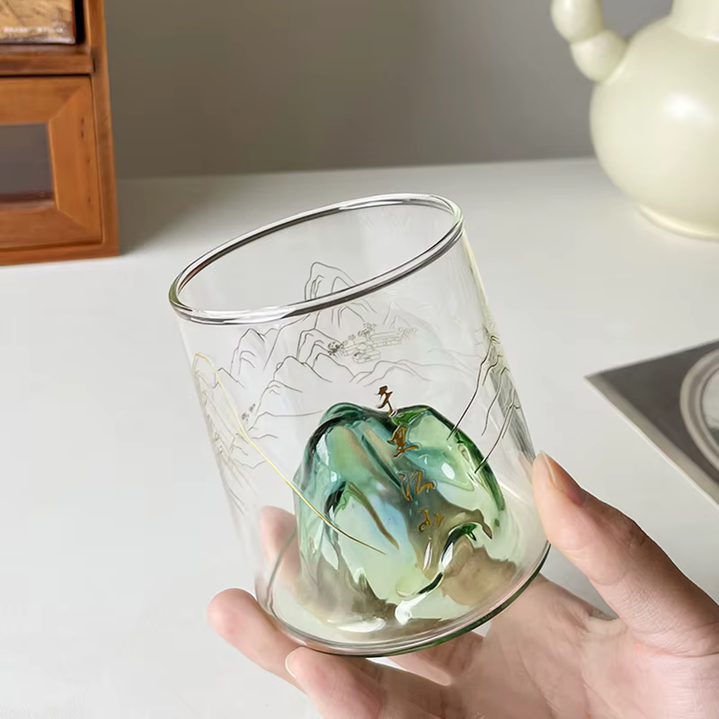 Tasse en verre créative vintage pour thé
