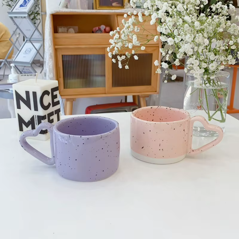 Mug à café en céramique créatif de style coréen avec poignée