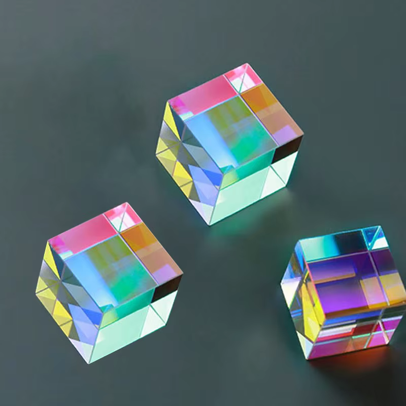 Prisme dichroïque en forme de Cube de verre, 12.7mm, x-cube, pour séparation de faisceau photographique, accessoires de photographie, décoration de cadeaux, lumière mignonne