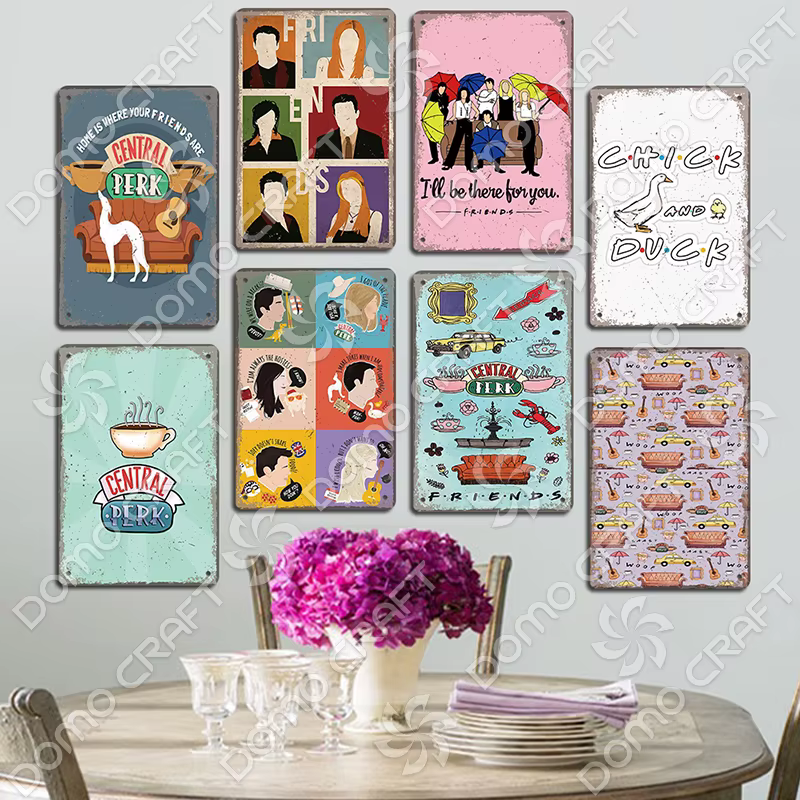 Plaque de café Vintage Friends