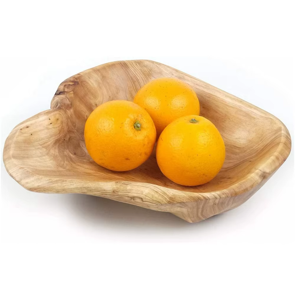 Bol de service de salade de fruits en bois