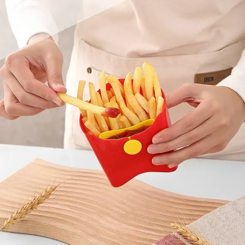 Gobelet portable en plastique pour frites