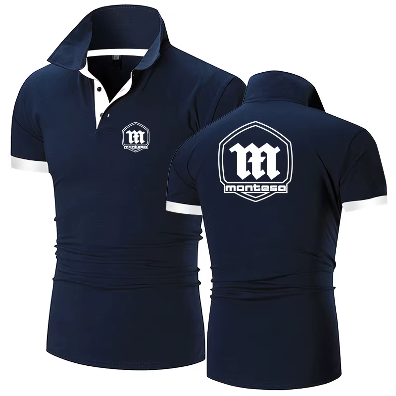 2025 été hommes Montesa moto Logo imprimé séchage rapide confortable respirant haute qualité couleur unie pull Polo
