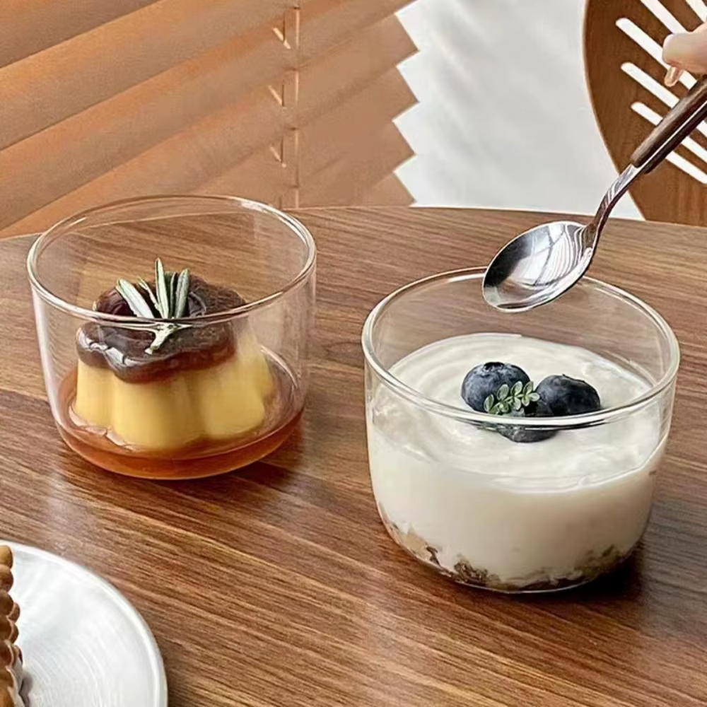 Gobelet à pudding en verre pratique