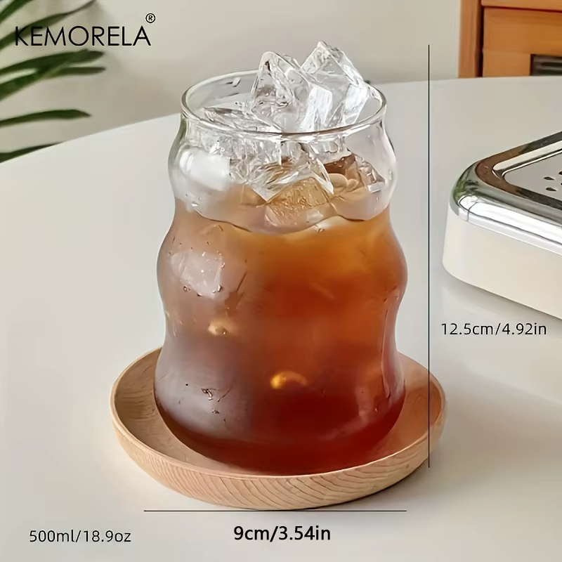2/4/6 pièces INS tasse en verre résistant à la chaleur gobelet verres Transparent thé jus lait café