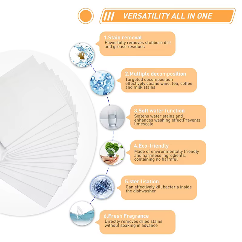 Nettoyant pour lave-vaisselle, tablettes détergentes puissantes pour éliminer les taches d'huile et détartrer, outils de nettoyage de cuisine pour lave-vaisselle et machine à laver
