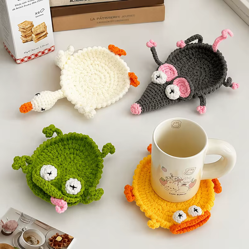Sous-verre au crochet au design amusant