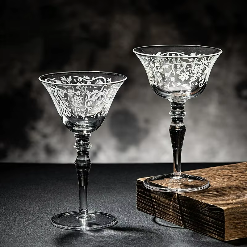 Tasse en verre à Martini à motif de Style japonais, gobelet en verre classique, verres à Cocktail simples, ensembles de tasses à Martini, outils de cuisine pour Bar
