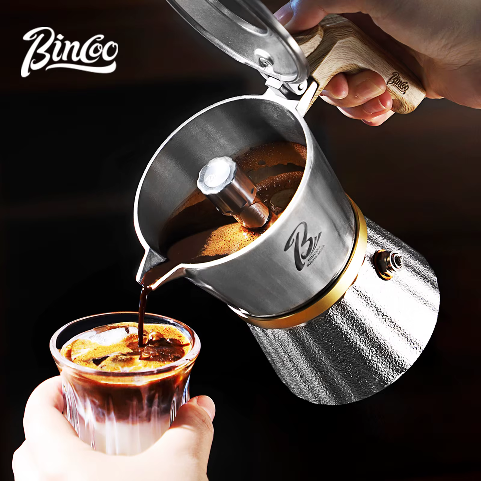 Bincoo Pot Moka à trois vannes
