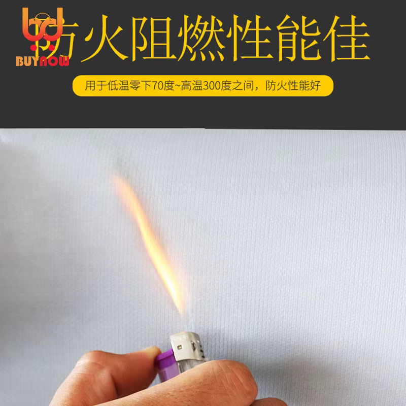 Nouveau Tissu Ignifuge en Silicone 2026, Tissu de Soudure en Fibre de Verre Résistant aux Flammes et Isolant Thermique, Couleurs Gris et Rouge