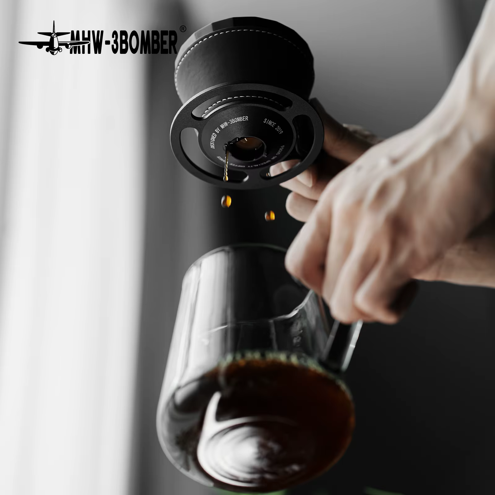 3BOMBER verser sur cafetière ensemble 500ml verre