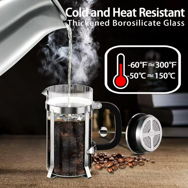 Cafetière à presse française en acier inoxydable