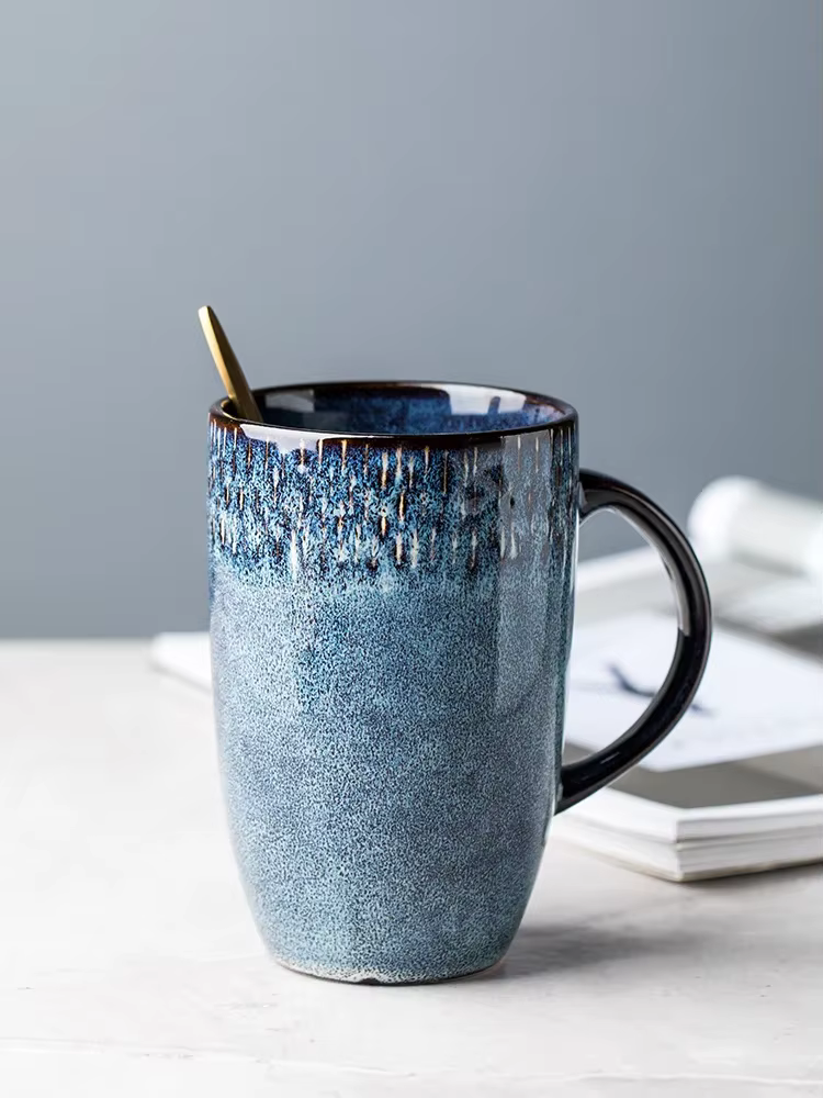 Tasse en céramique rétro européenne de 600ml