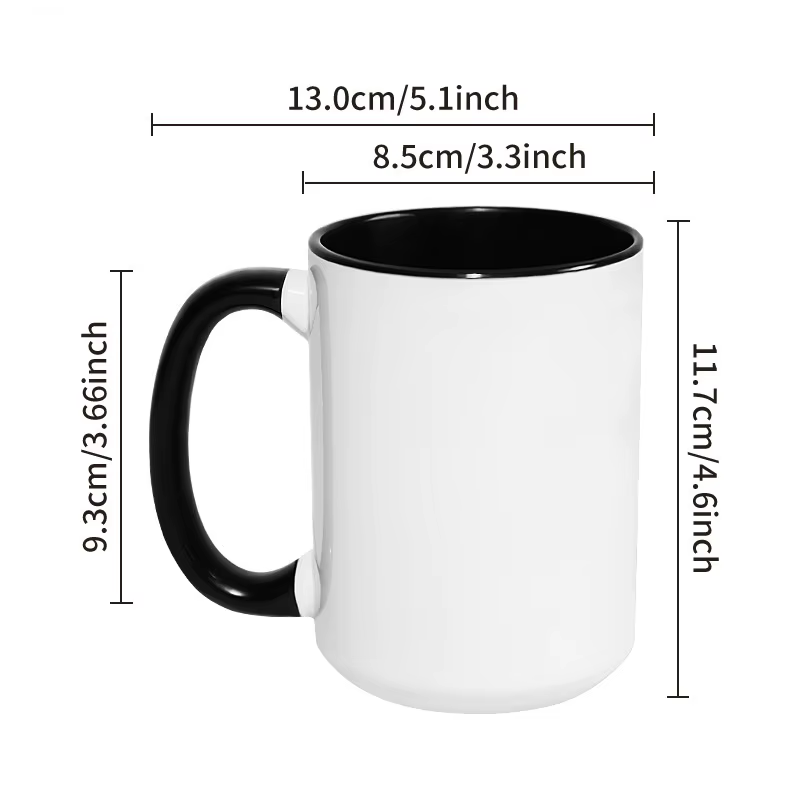 Image personnalisée 15oz tasses à café en céramique Photos de famille conception tasse texte personnalisé bricolage