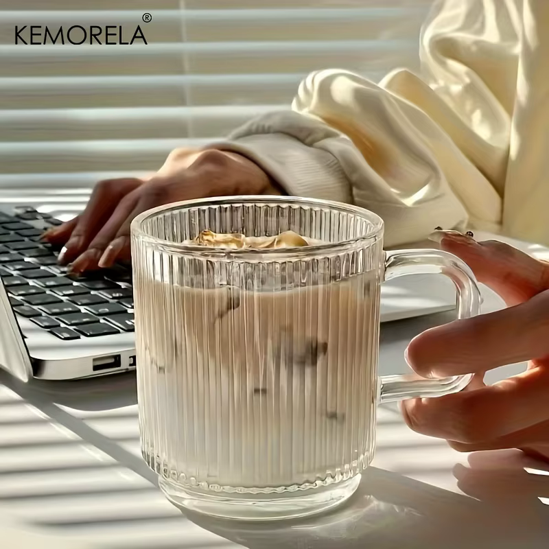 EllMORELA-Tasse à Café Verticale en Verre Mars