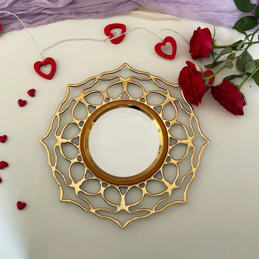 50 assiettes décoratives HellowTray rondes de 13 pouces