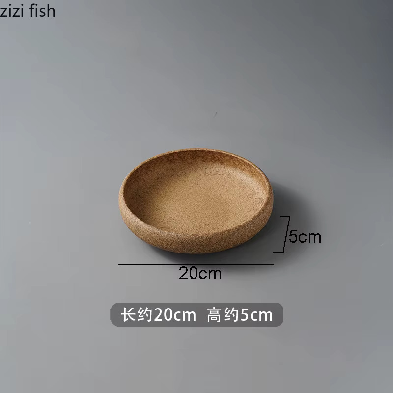 Assiette profonde en céramique pour changement de four Vintage, assiette à salade de Restaurant, assiette à pâtes, assiettes à Dessert, cuisson moléculaire, vaisselle créative