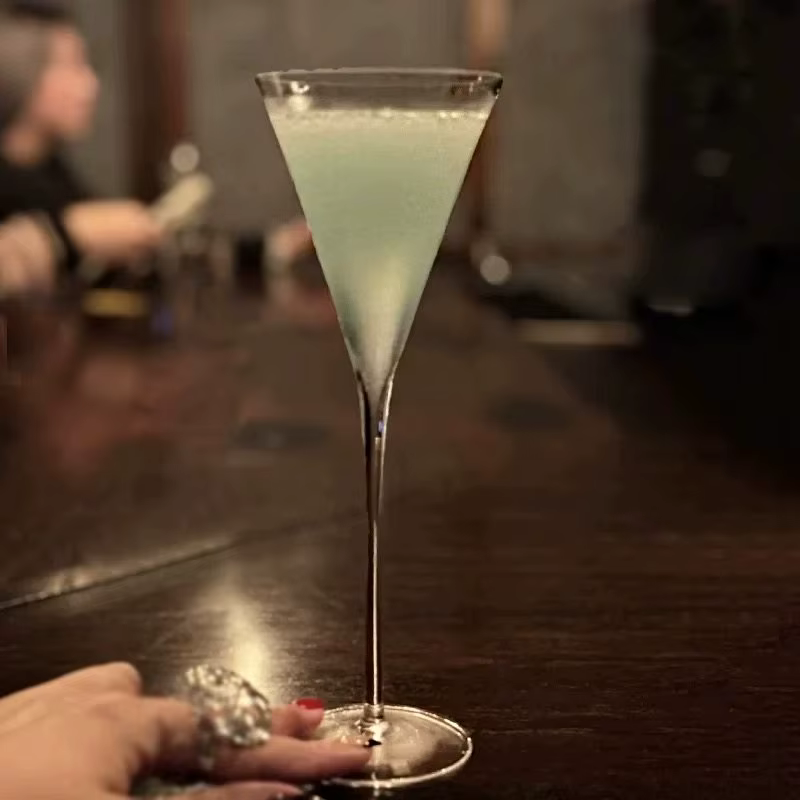 Verre à Martini Kimura fait main, verre à champagne, verre à cocktail