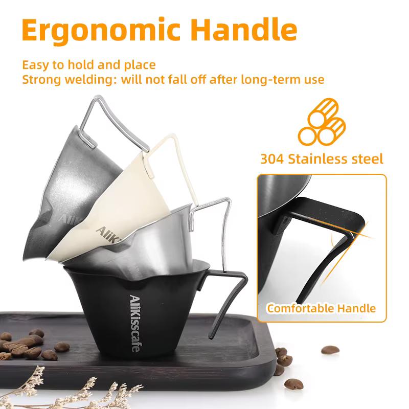 Tasse doseuse à expresso en acier inoxydable de 100ml