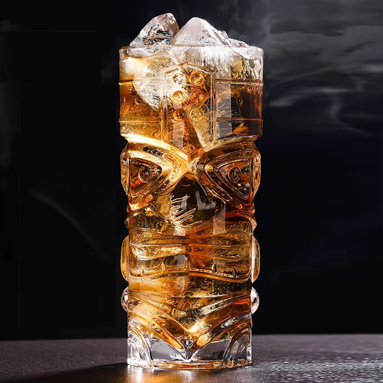 Verre cristal grand bar tiki tasse