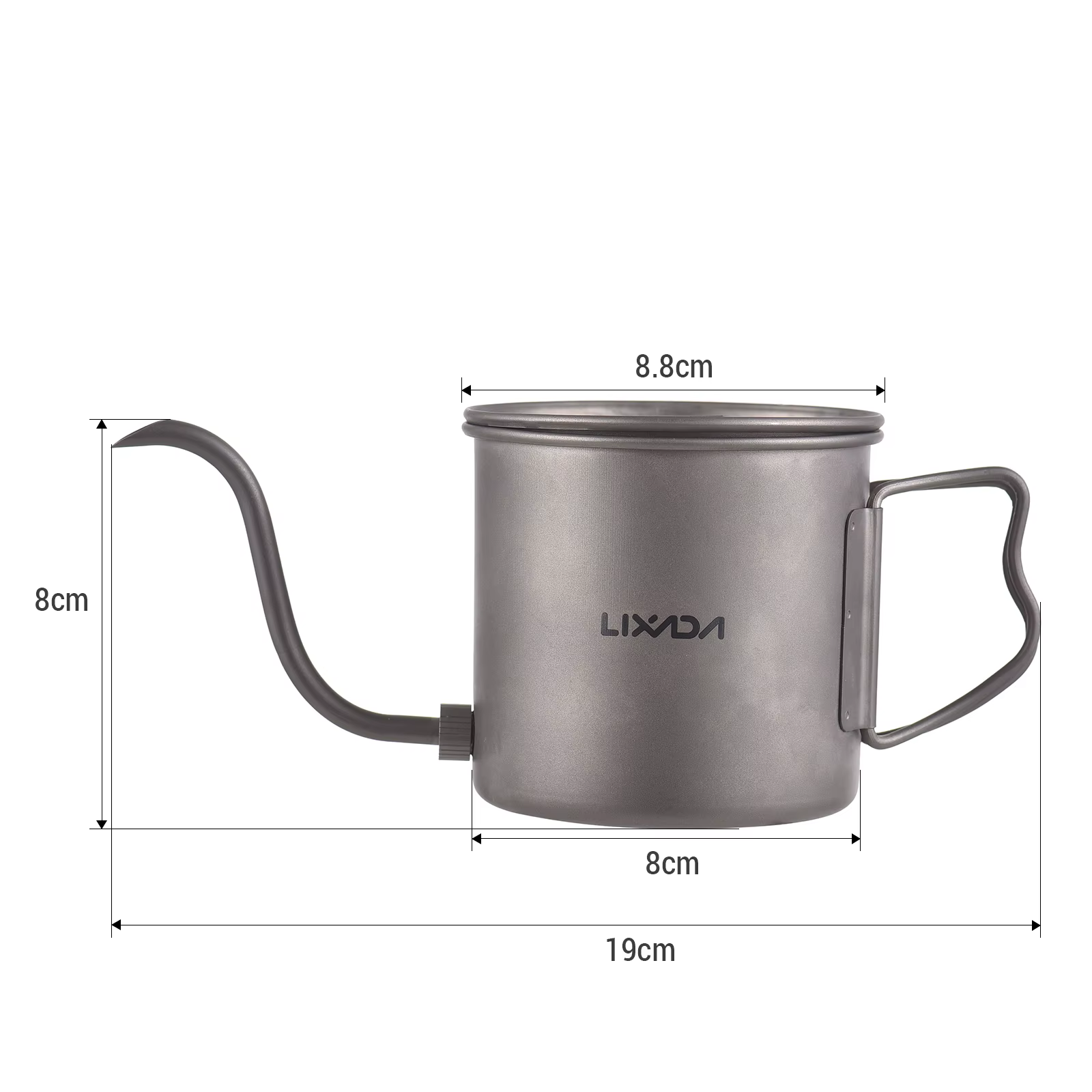 Bouilloire à café en titane LIXADA 400 ml