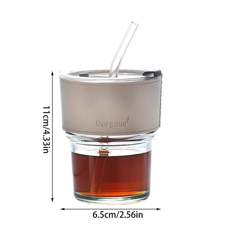 Verre créatif café avec couvercle tasse à boire lait thé boisson