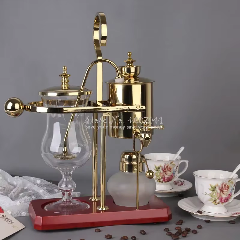 Cafetière de Siphon en verre or Rose de luxe pour 4 tasses