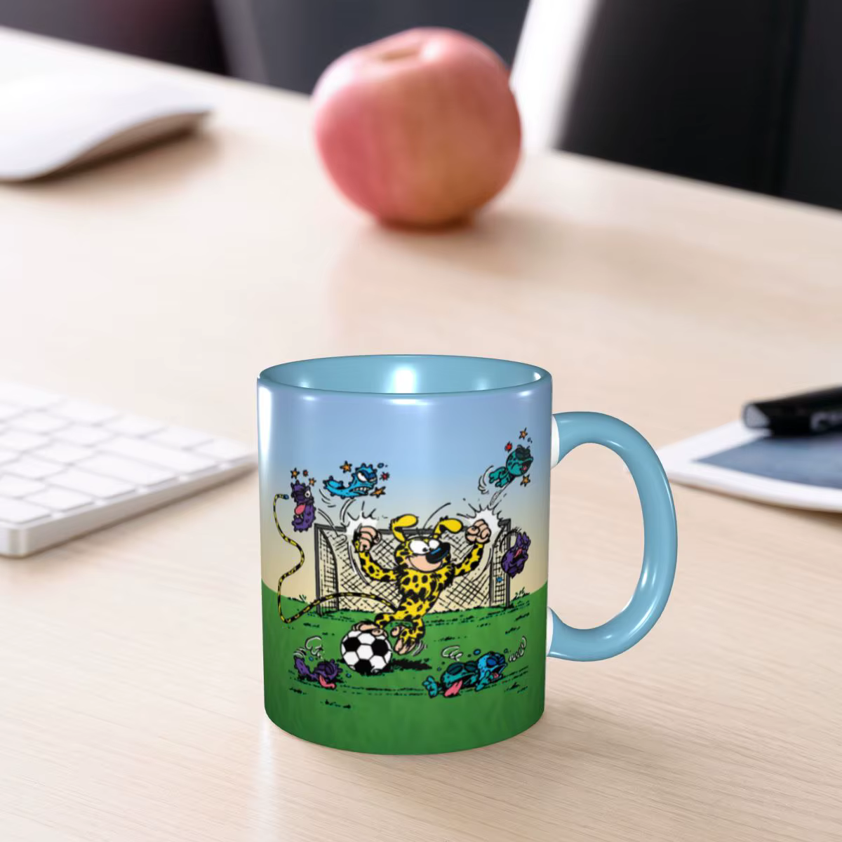 Marsupilami football tasse à café bricolage personnalisé belge Animation Manga céramique lait thé
