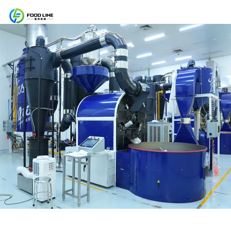 Ligne de production de café en grains personnalisée, torréfacteur de café efficace, ligne de broyage industrielle