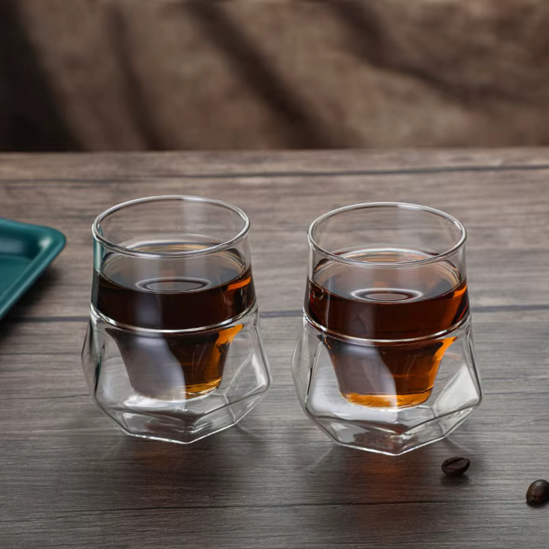 Tasse à expresso en verre à Double paroi