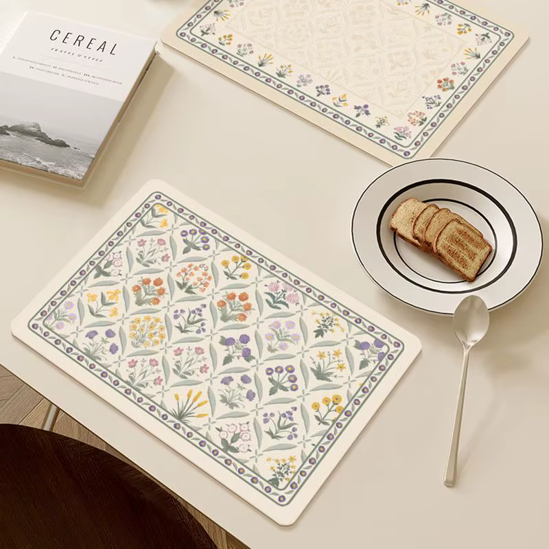 Ensemble de sets de table en PU de pays français – Tapis