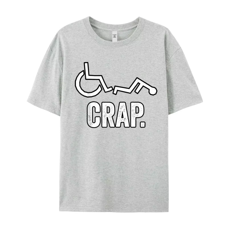T-shirt d'automne drôle de fauteuil roulant mignon pour hommes, t-shirt de Noël, col rond, coton de qualité supérieure, t-shirts pour hommes, cadeau, 20229