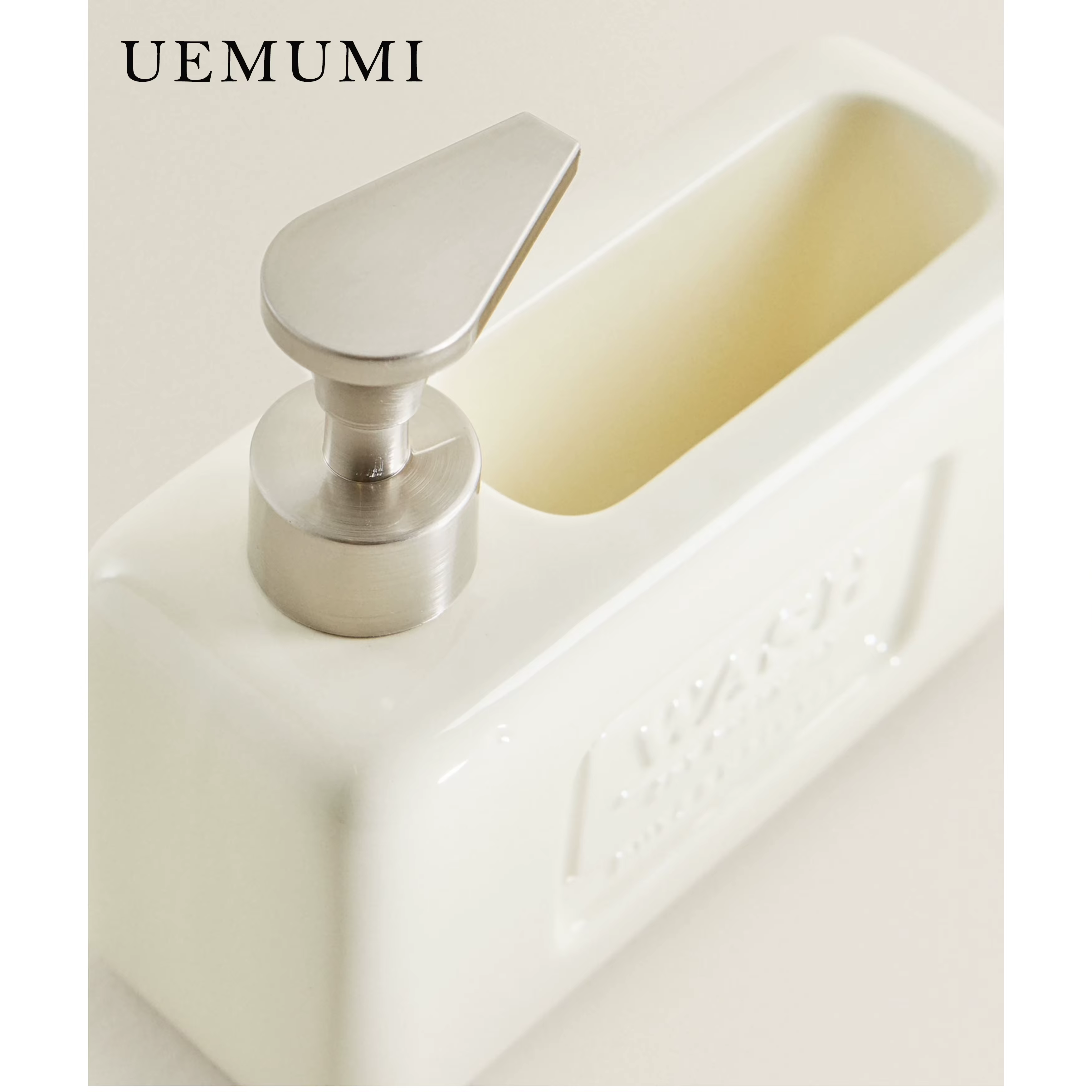 Distributeur de liquide réutilisable en céramique Beige de luxe