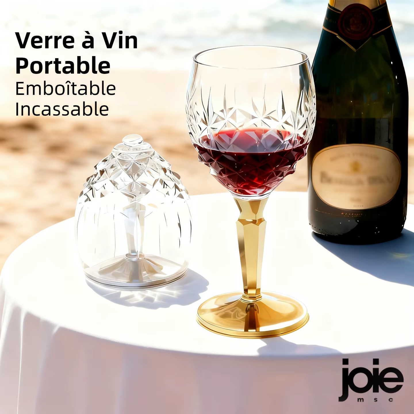Joie Verre à vin portable incassable Gobelet PCTG