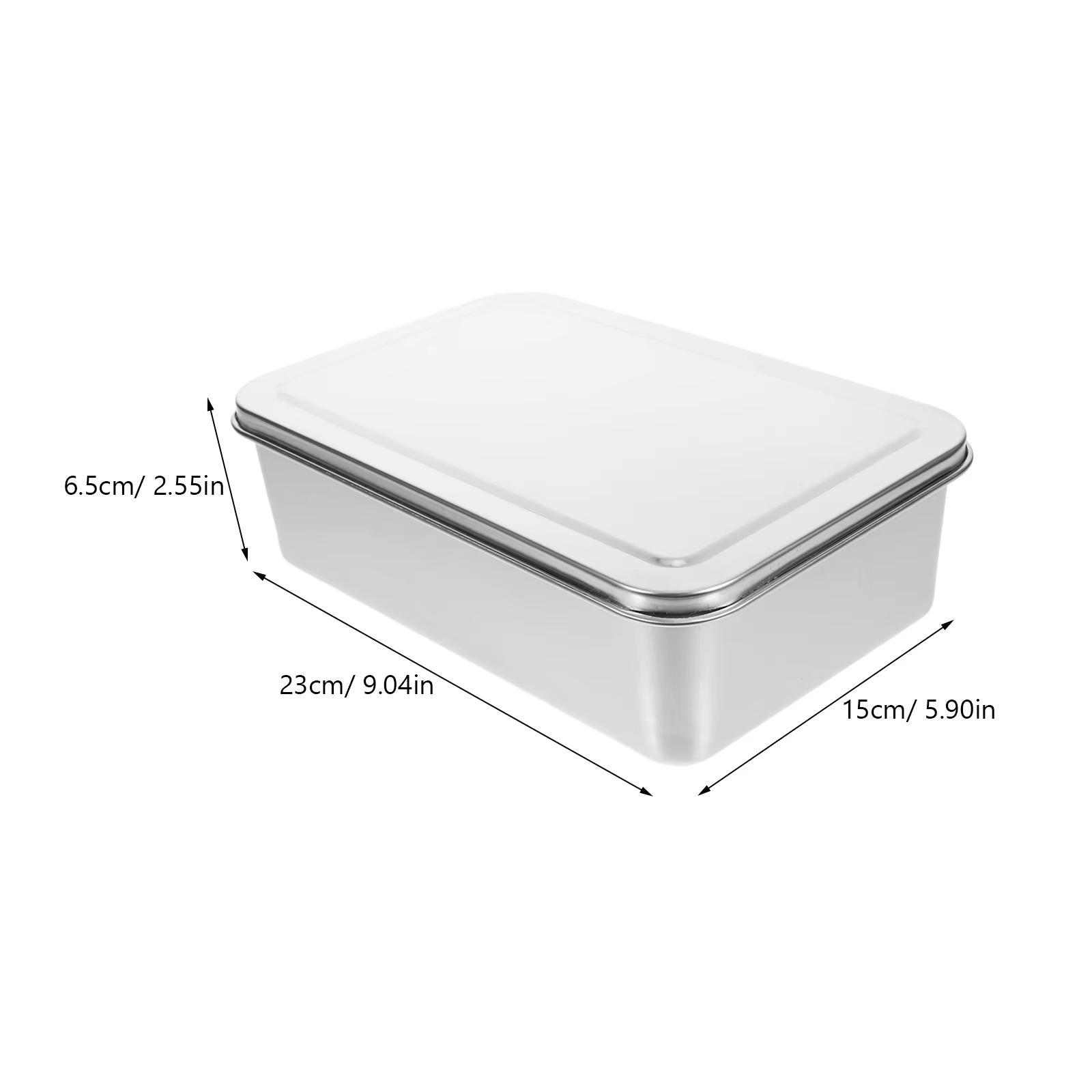 Plateau de cuisson rectangulaire en acier inoxydable