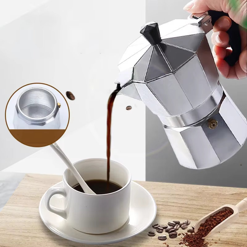 Cafetière Italienne en Aluminium de 50/100/150/300ml