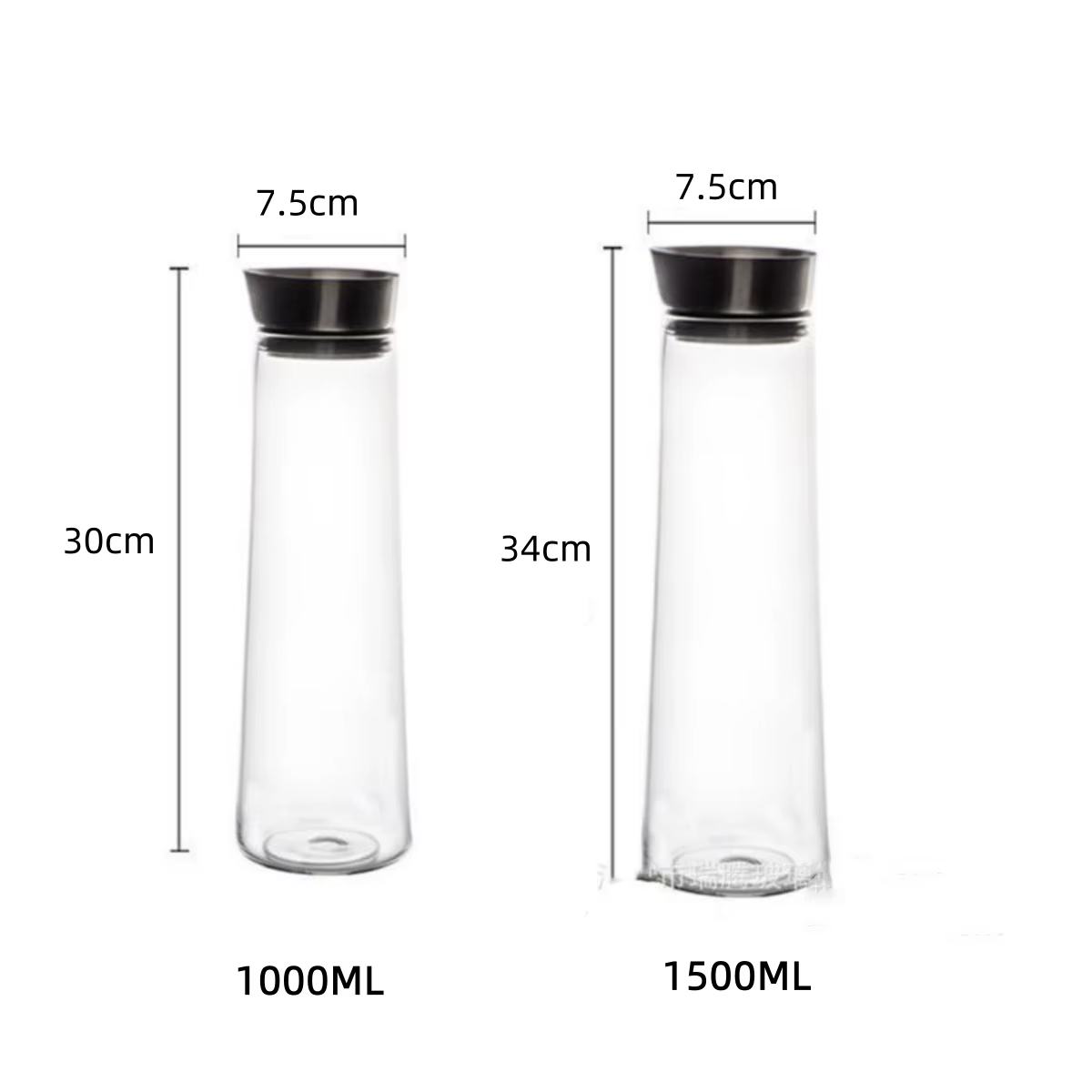Carafe en verre avec couvercle