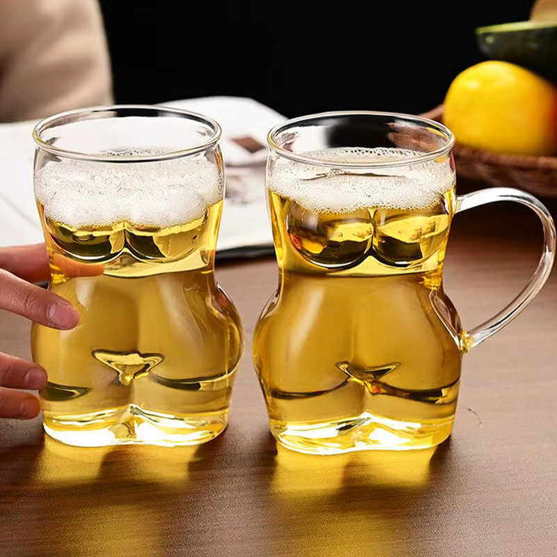 Tasse à bière en verre créative pour femmes