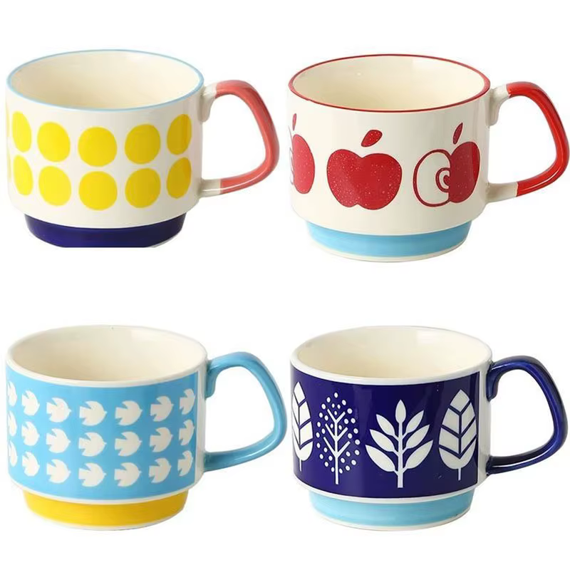 Ensemble de tasses à café à fleurs japonaises de 300ml